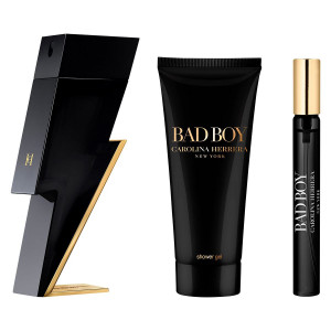 CAROLINA HERRERA BAD BOY ZESTAW EDT 100ML + EDT 10ML + ŻEL P/P 100ML