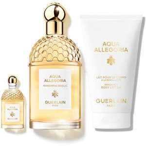 GUERLAIN AQUA ALLEGORIA MANDARINE BASILIC ZESTAW EDT 125ML + EDT 7,5ML + BALSAM 75ML