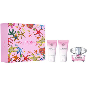 VERSACE BRIGHT CRYSTAL ZESTAW EDT 50ML + BALSAM 50ML + ŻEL P/P 50ML