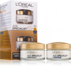 L'oreal Age Specialist 65+ Zestaw Krem do twarzy na dzień 50ml + Krem do twarzy na noc 50ml