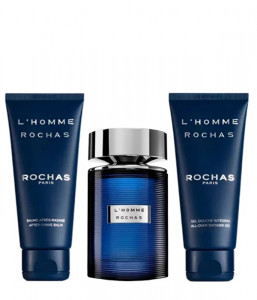 ROCHAS L'HOMME ZESTAW EDT 100ML + ASB 100ML + ŻEL P/P 100ML
