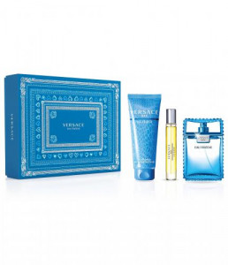 VERSACE MAN EAU FRAICHE ZESTAW EDT 100ML + EDT 10ML + ŻEL P/P 150ML