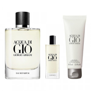 GIORGIO ARMANI ACQUA DI GIO EDP 125ML + EDP 15ML + ŻEL P/P 75ML