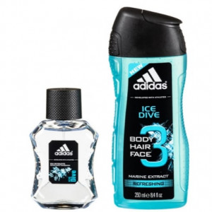 ADIDAS ICE DIVE ZESTAW EDT 50ML + ŻEL P/P 250ML
