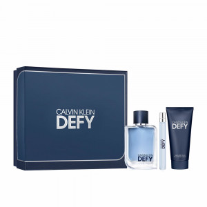 CALVIN KLEIN DEFY ZESTAW EDT 100ML + EDT 10ML + ŻEL P/P 100ML