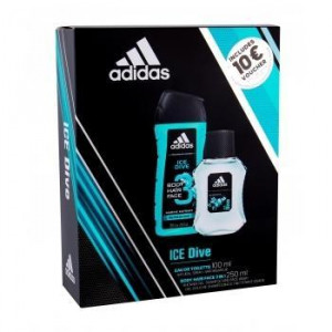 ADIDAS ICE DIVE ZESTAW EDT 100ML + ŻEL P/P 250ML