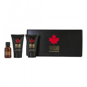DSQUARED2 WOOD FOR HIM ZESTAW EDT 5ML + ASH 25ML + ŻEL P/P 25ML