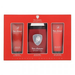 LAMBORGHINI SPORTIVO ZESTAW  EDT 125ML + ASB 100ML + ŻEL P/P 100ML
