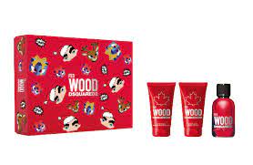 DSQUARED2 RED WOOD ZESTAW EDT 50ML + BALSAM 50ML + ŻEL P/P 50ML